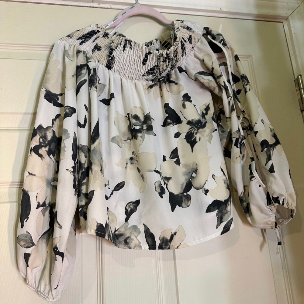 White floral top